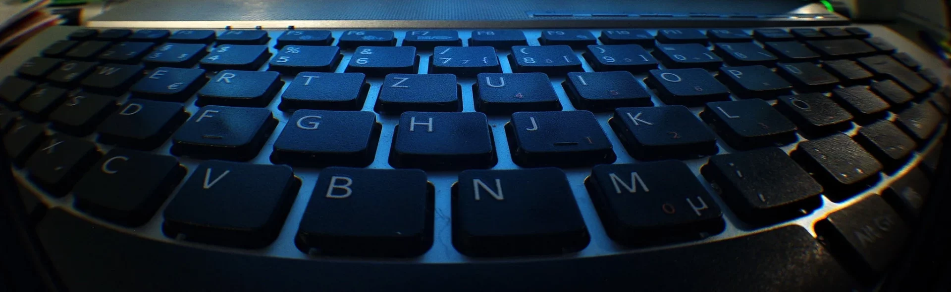 Laptop keyboard of an Escadra employee